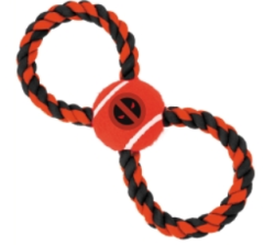 Buckle-Down Игрушка для собак Дэдпул красный мячик на веревке 29 см
