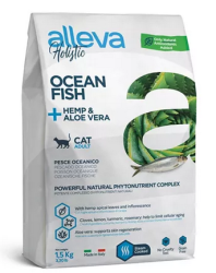 Alleva Holistic (Аллева Холистик) Сухой корм для взрослых кошек с океанической рыбой, коноплей и алоэ 1,5 кг