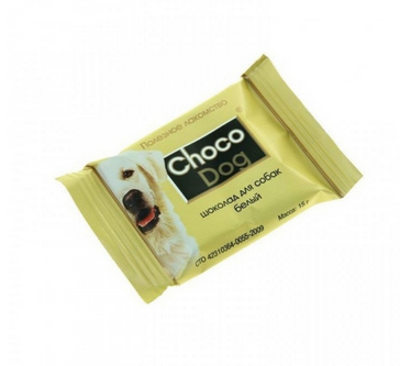 Choco dog Лакомство для собак Шоколад белый 15 г