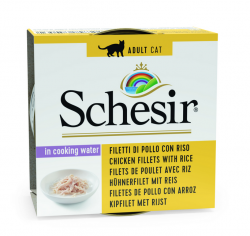 Schesir (Шезир) Pollo - Корм для кошек с Куриным филе и Рисом (Упаковка 14 шт)