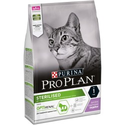 Pro Plan (ПроПлан) Optirenal Sterilised Turkey - Cухой корм для кастрированных котов и стерилизованных кошек с Индейкой 3 кг