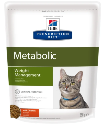 Hill's (Хиллс) Prescription Diet Metabolic Сухой лечебный корм для кошек для нормализации веса с курицей 250 г