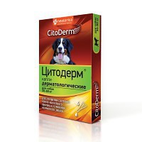 Citoderm (Цитодерм) Капли дерматологические для собак весом от 30 до 60 кг 4 пипетки