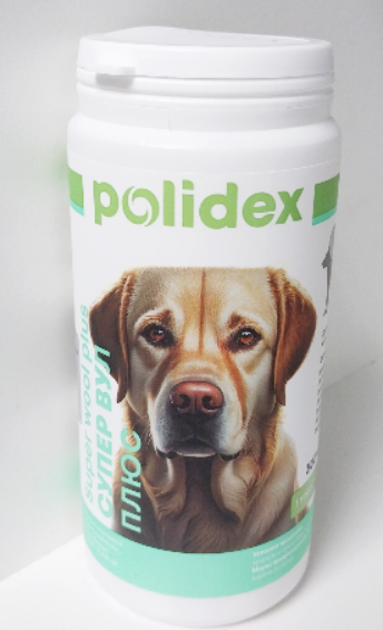 Polidex Super Wool plus (Полидекс Супер шерсть плюс) Витамины для собак 500 табл