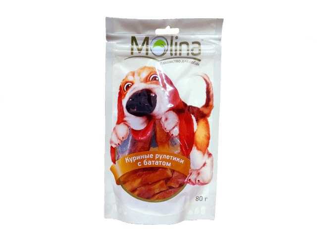 Molina (Молина) - Куриные рулетики с Бататом для собак