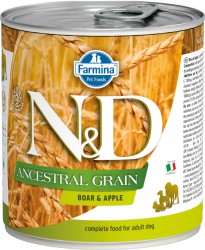 Farmina N&D (Фармина НД) Ancestral Grain Консервы низкозерновые для собак всех пород с кабаном с яблоками 285 г