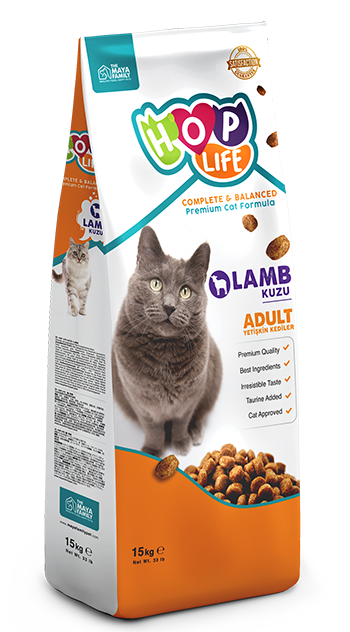 HOP LIFE Adult ягненок 15кг д/кошек