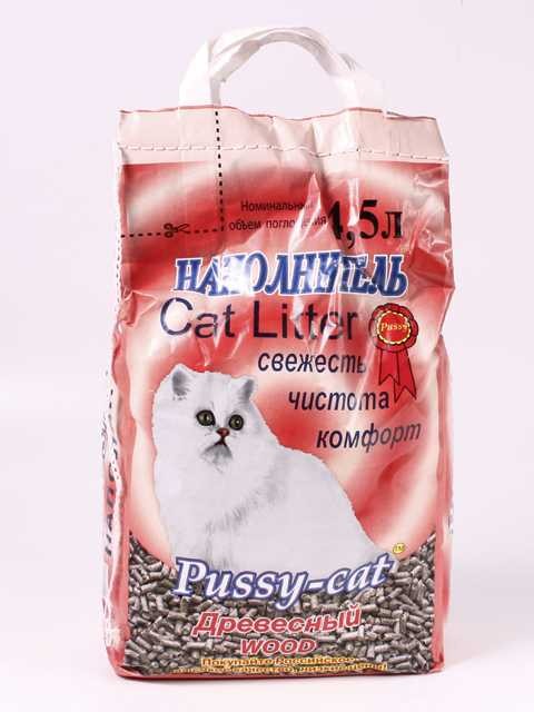 Pussy Cat Наполнитель Древесный 10 л
