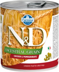 Farmina N&D (Фармина НД) Ancestral Grain Консервы низкозерновые для собак всех пород с курицей и гранатом 285 г