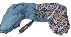Тузик Комбинезон Бультерьер кобель теплый, длина спины (48), обхват груди (78), бирюзовый с орнаментом