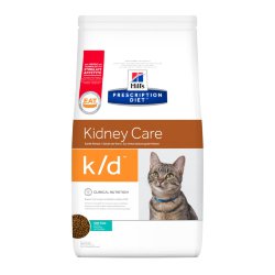 Hill's (Хиллс) Prescription Diet K/d Сухой лечебный корм для кошек при почечной недостаточности с тунцом 1,5 кг