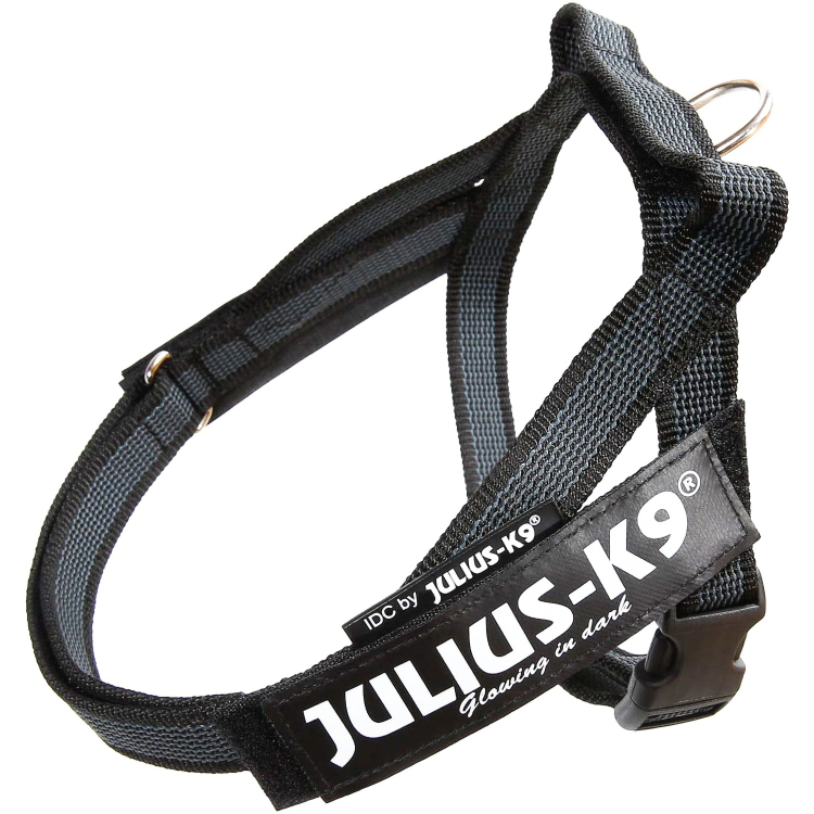 JULIUS-K9 Шлейка д/собак Ремни Color & Gray IDC® Mini-Mini (40-49см / 4-7кг), черный