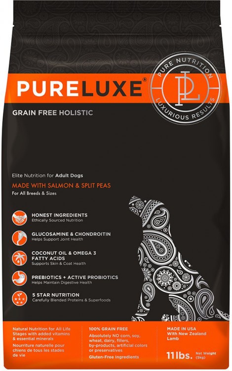 PureLuxe Для взрослых собак с лососем и горошком