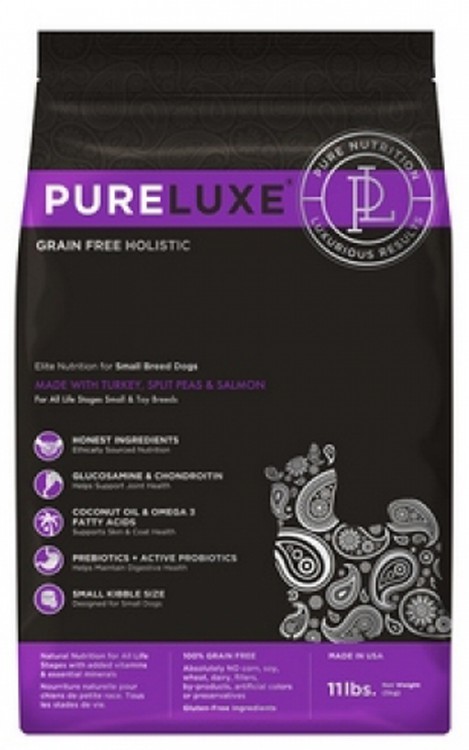 PureLuxe Для взрослых собак мелких пород с индейкой, горошком и лососем