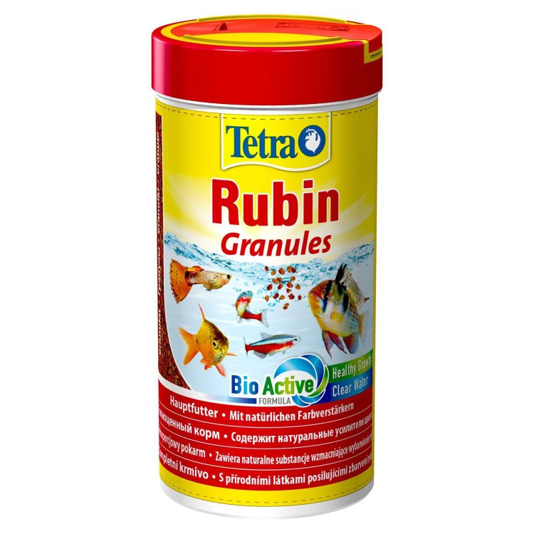 TETRA (Тетра) Rubin Granules - Корм в гранулах для улучшения окраса всех видов рыб 250 мл 100 гр