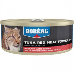 BOREAL Корм Влажный д/кошек красное мясо тунца в соусе с креветками 156 г