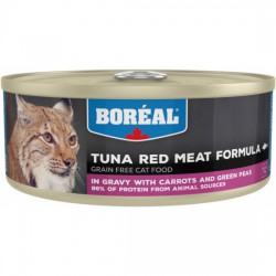 BOREAL Корм Влажный д/кошек красное мясо тунца в соусе с морковью и зеленым горошком 156 г