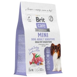 Brit Care (Брит Кэа) Adult Mini Sensitive Healthy Digestion Сухой корм для взрослых собак мелких пород для чувствительного пищеварения с индейкой и ягненком 400 г