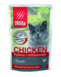 Blitz (Блиц) Classic Пауч для взрослых кошек с курицей и потрошками в соусе 85 г