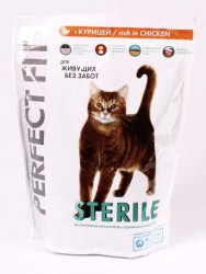 Perfect Fit (Перфект Фит) Sterile - Сухой корм для стерилизованных кошек с курицей 190 г